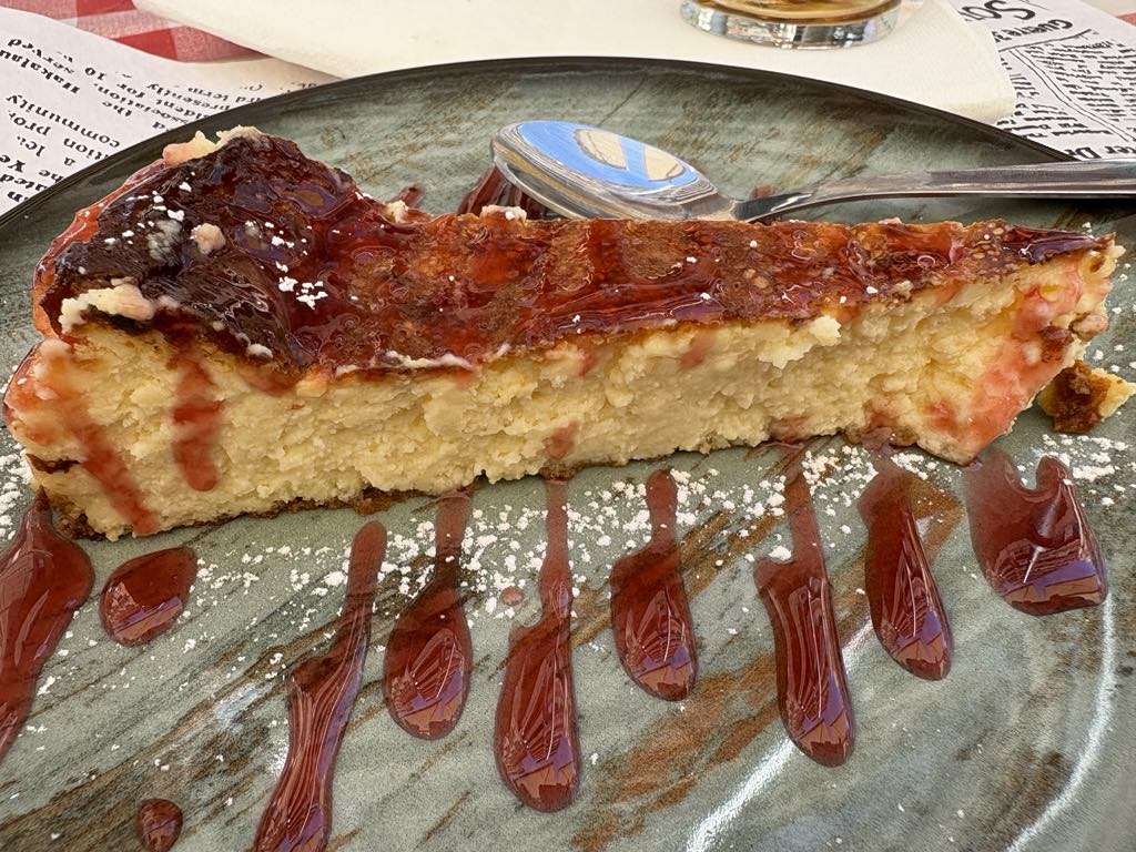 Cheese cake at Restaurante Don Pepe Alicante