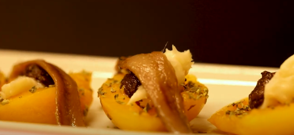 Quimet & Quimet medlars with anchovies Tapas