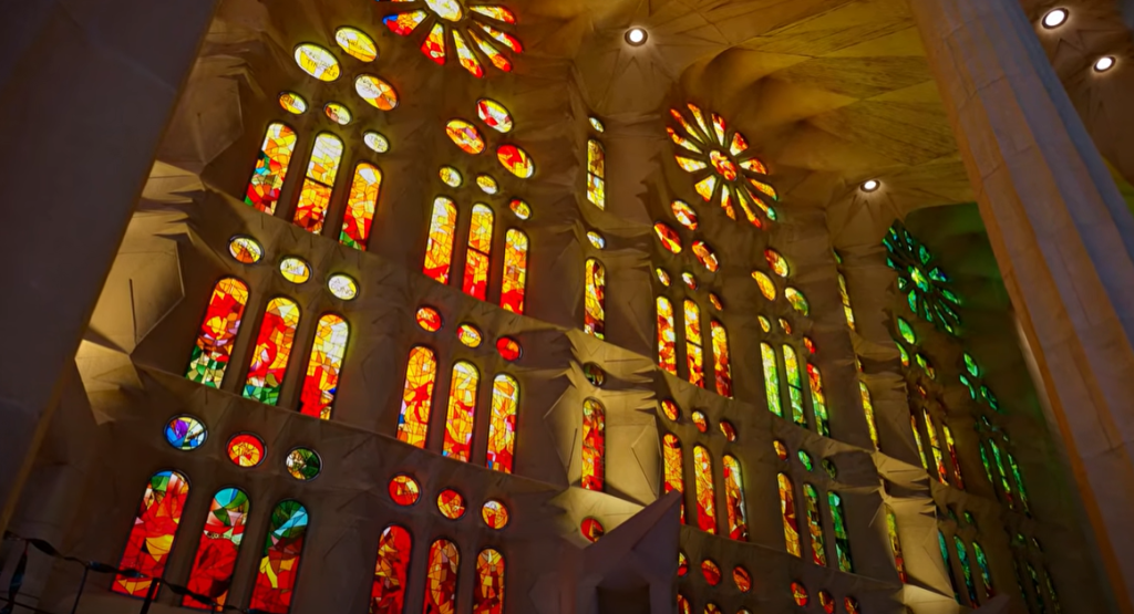 Sagrada Familia interior stained glass windows