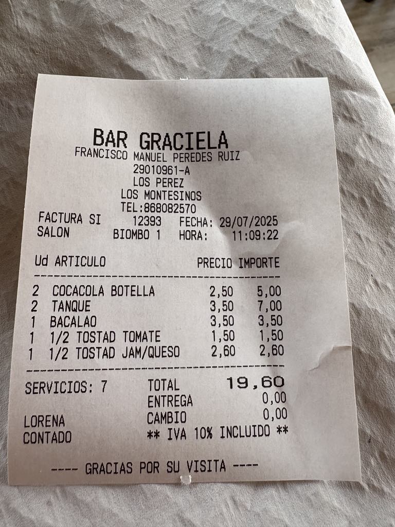 First Time To Bar Graciela - Oh Wow! 6 Receipt