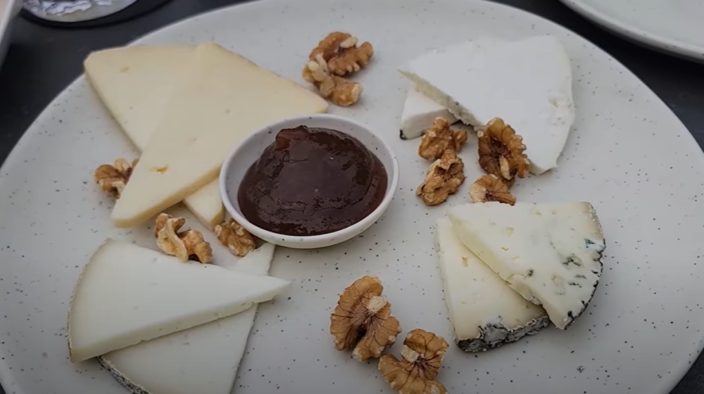 Cheeses and walnuts