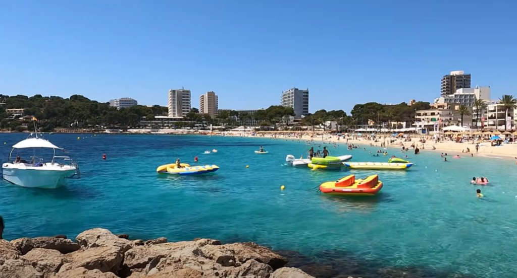 Magaluf beach and boats 2025