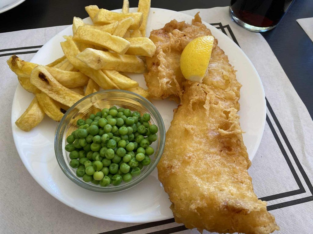 meal at the Chippy La Marina