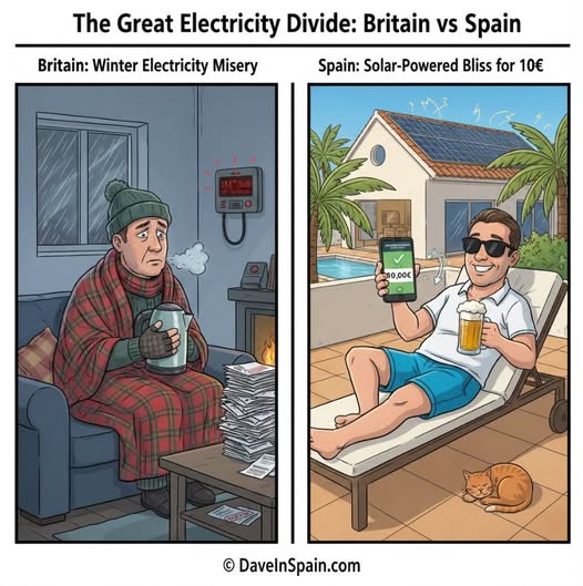 The Great Electricity Divide Britain vs. Spain
