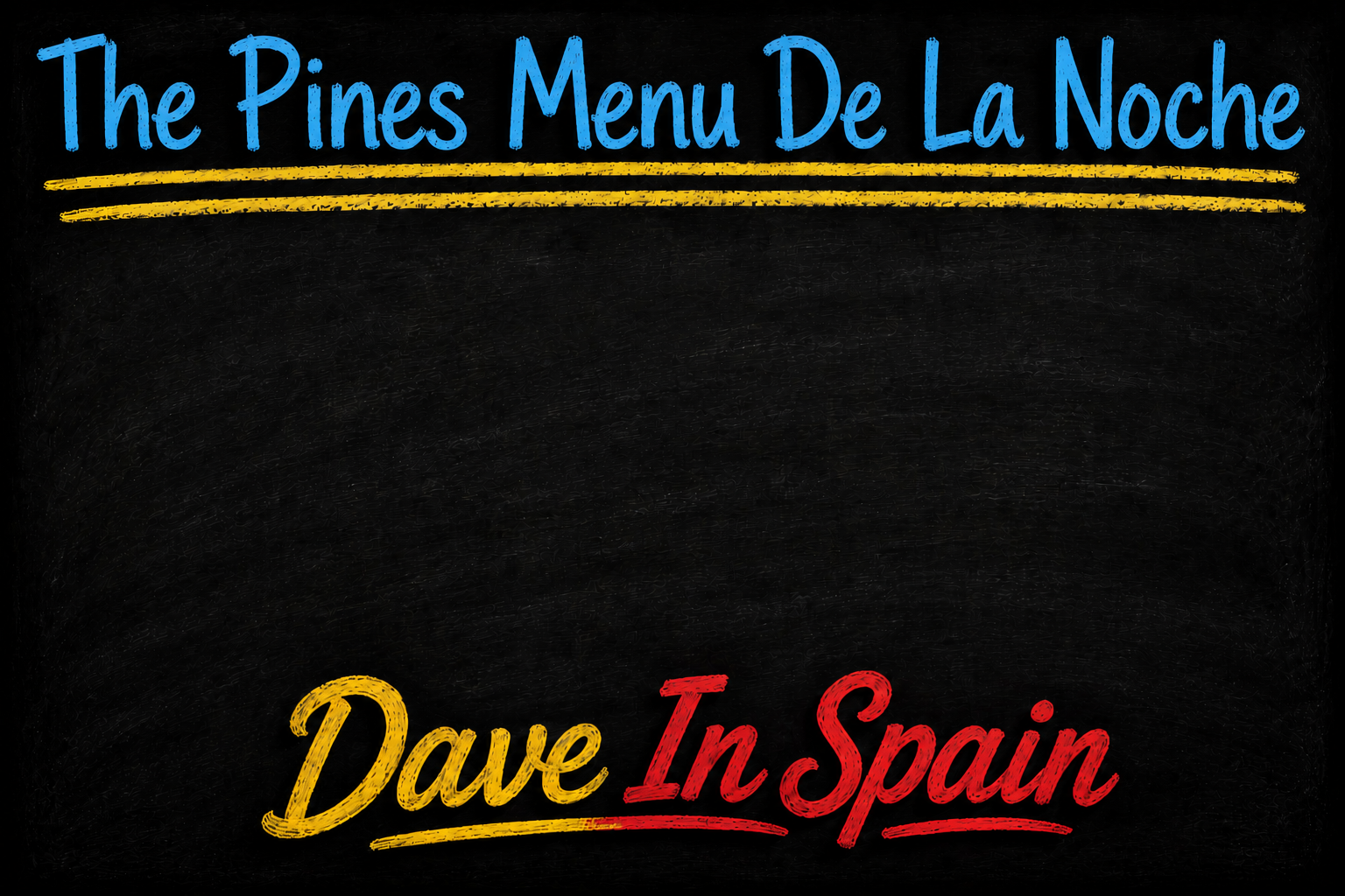 Pines Menu De La Noche