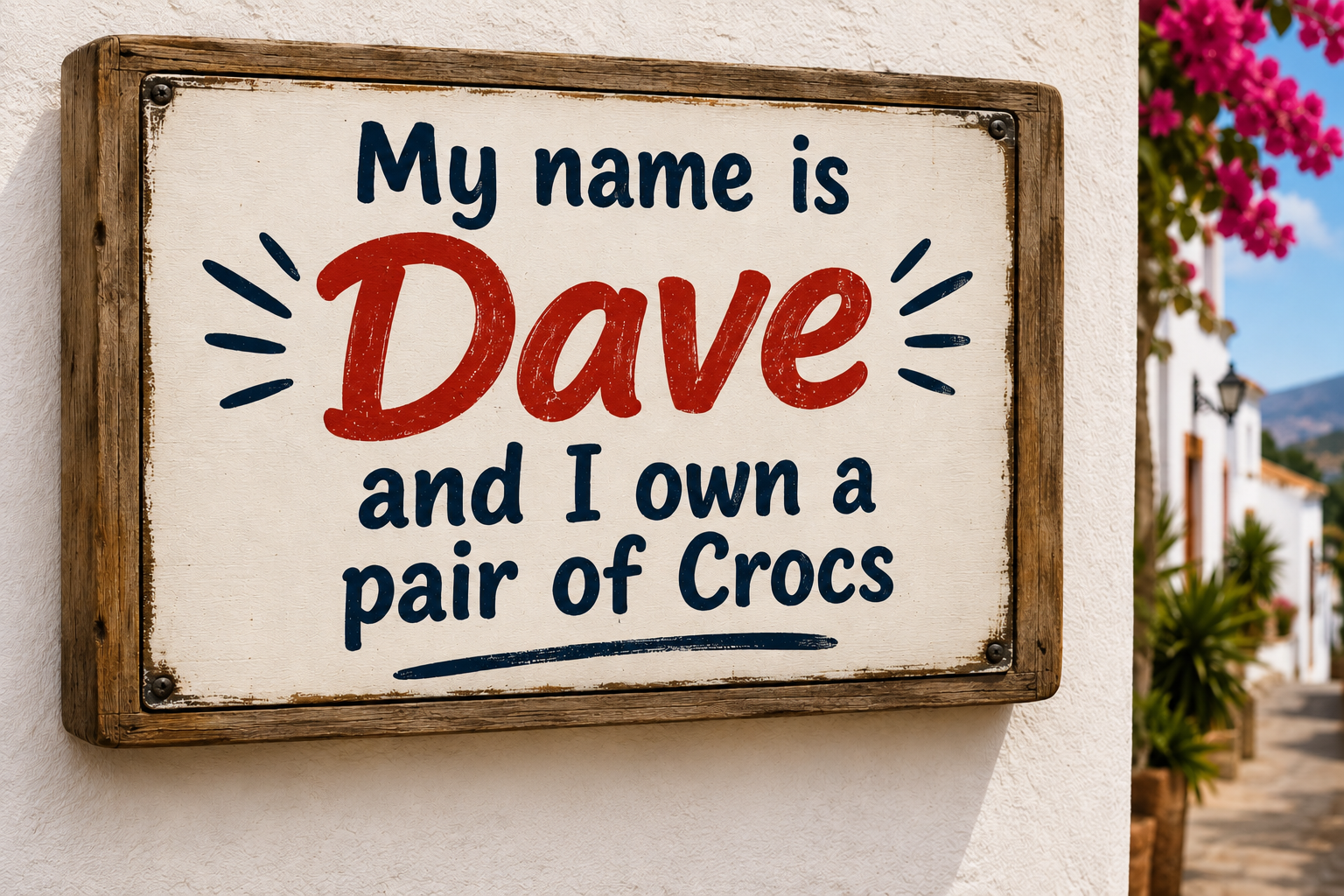 My name is Dave and I own a pair of Crocs